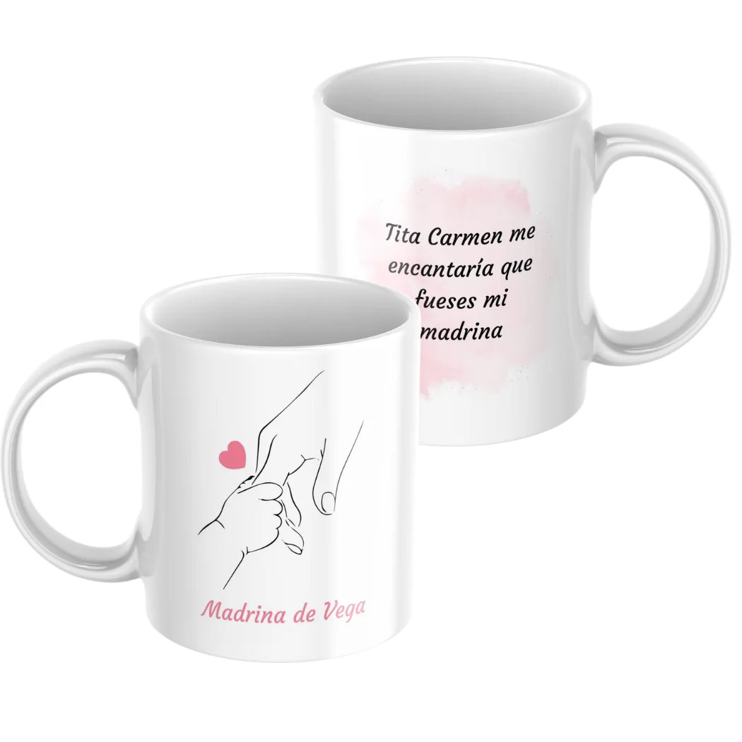 Taza madrina con dedicatoria