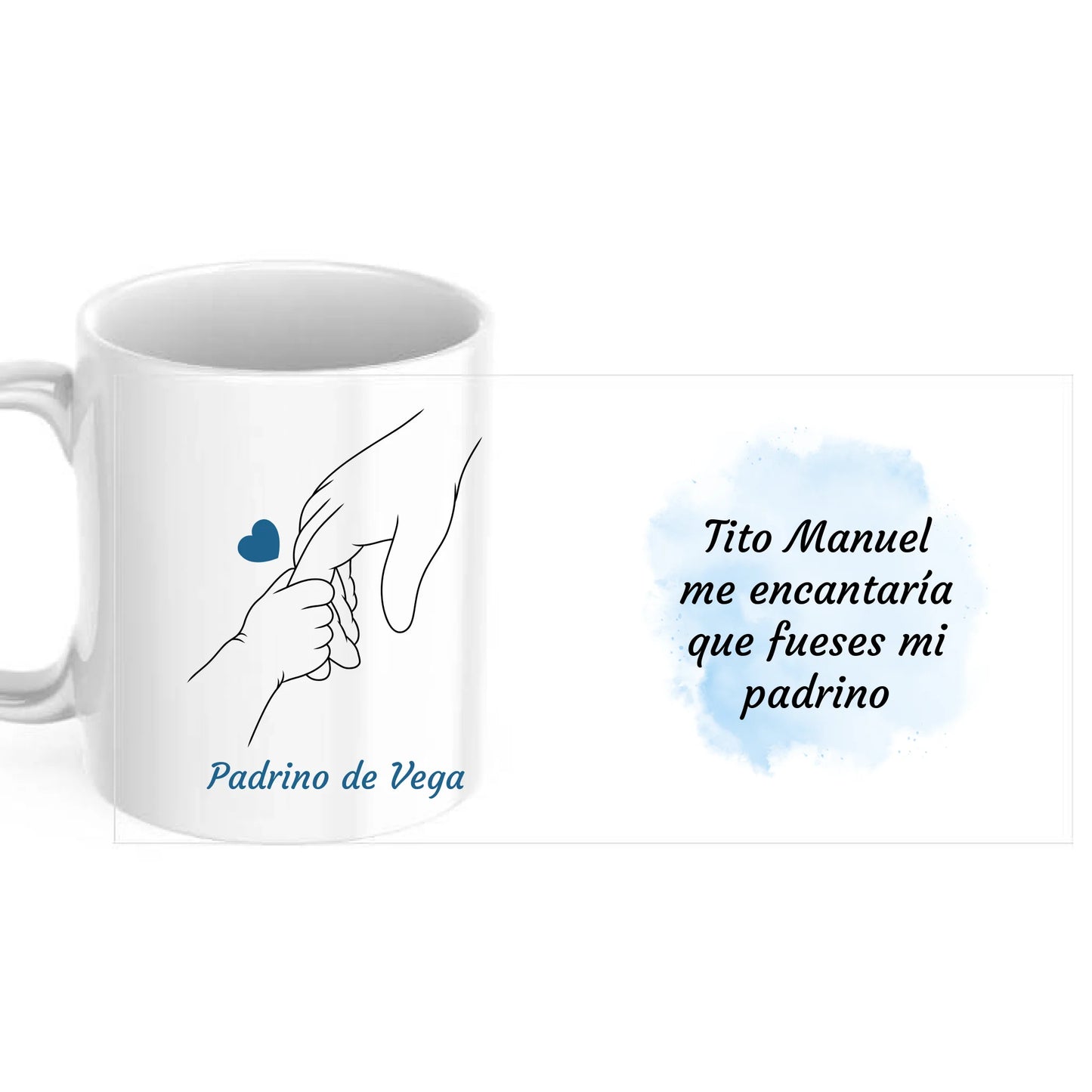 Taza padrino con dedicatoria