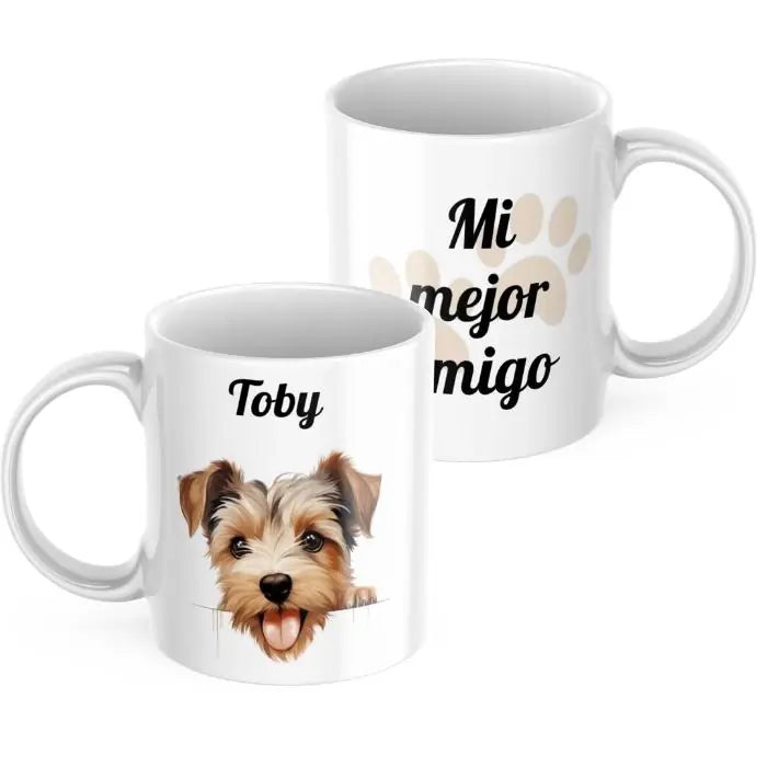 Taza mascota con frase (elige entre 200 razas)