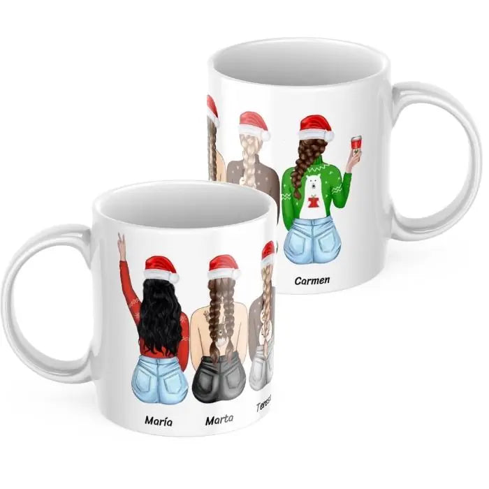 Taza amigas navideñas (de 2 a 4 amigas)