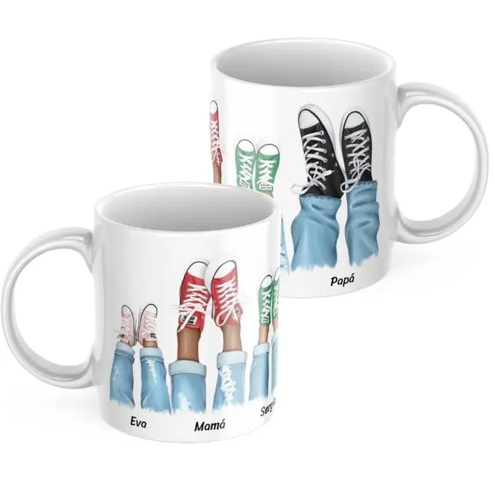 Taza familia zapatillas