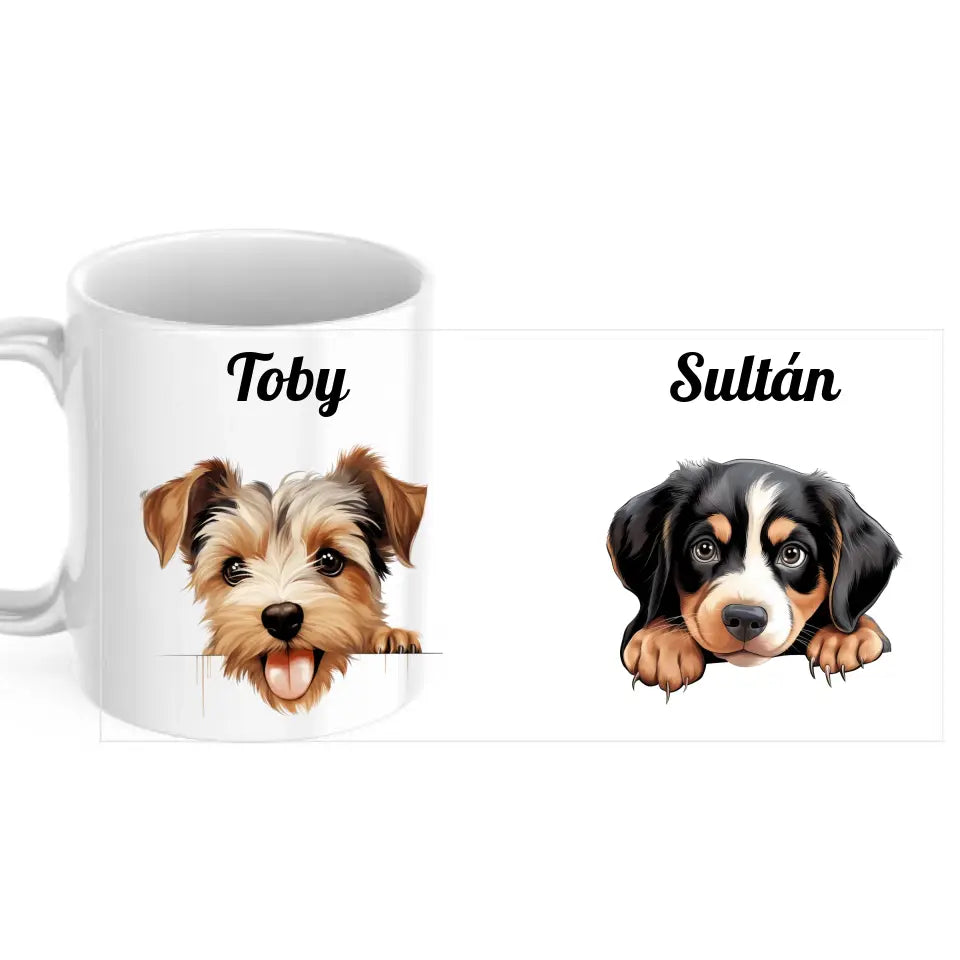 Taza dos mascotas (elige entre 200 razas)