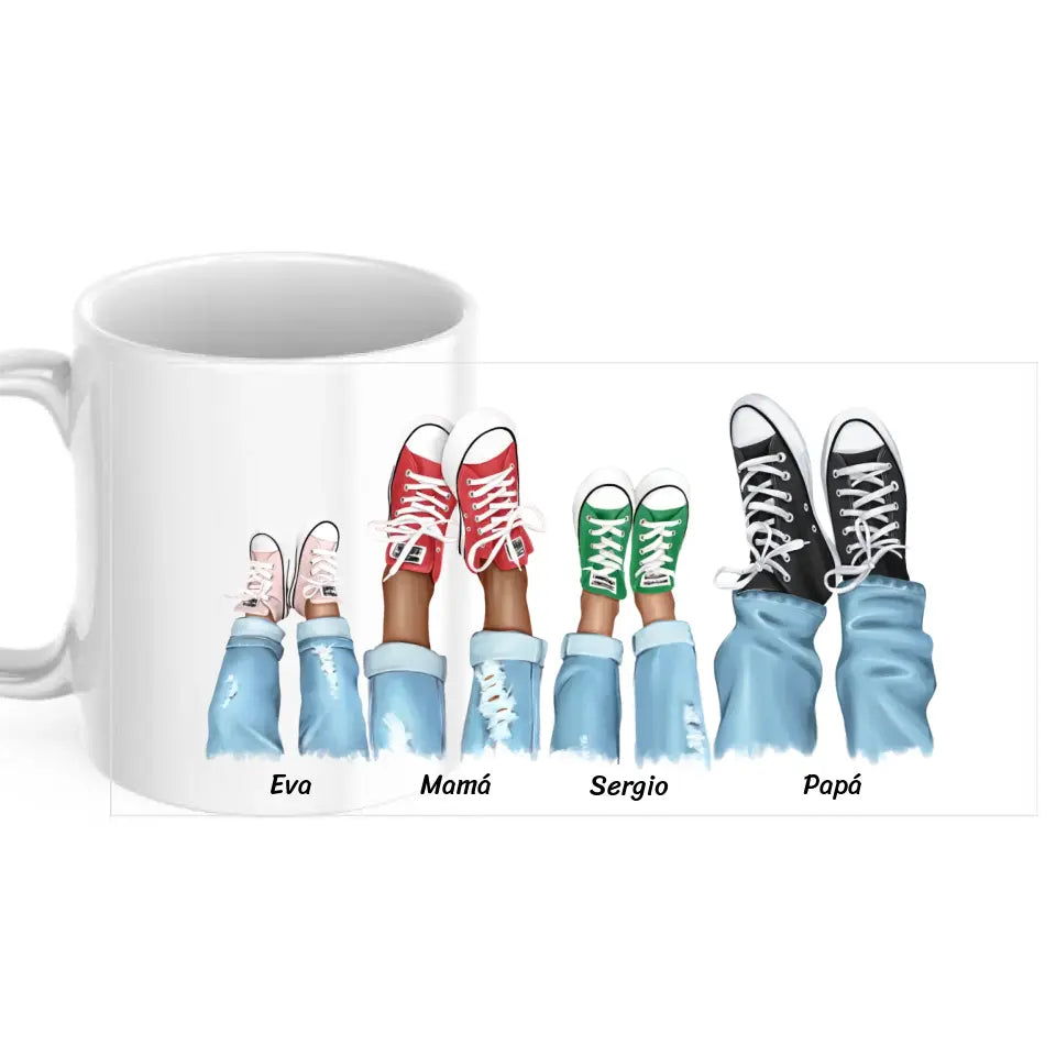 Taza familia zapatillas