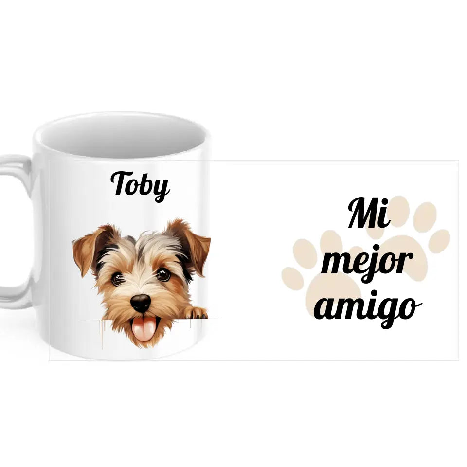 Taza mascota con frase (elige entre 200 razas)