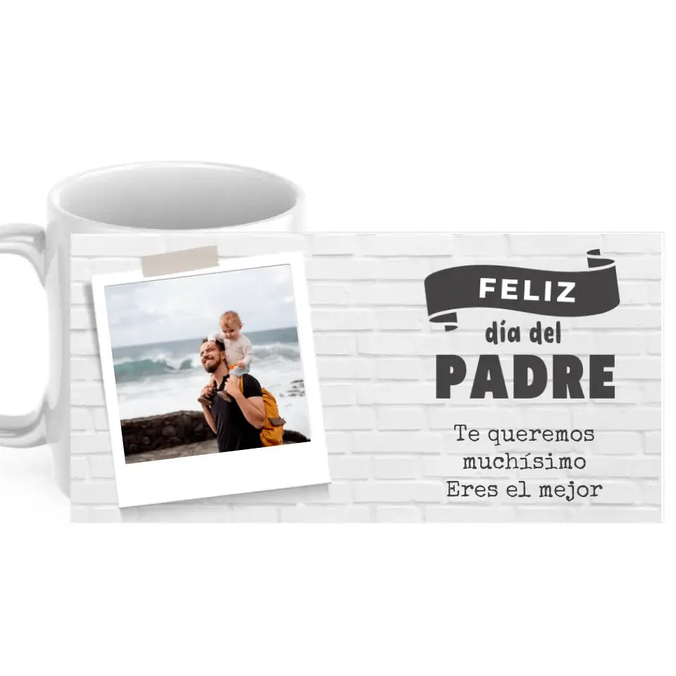 Taza día del padre muro con foto y dedicatoria