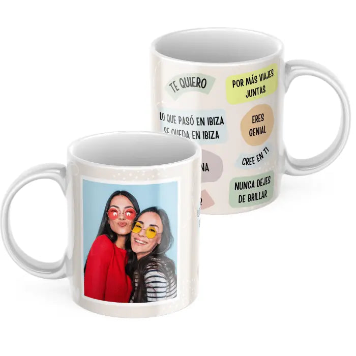 Taza frases personalizadas pastel con foto