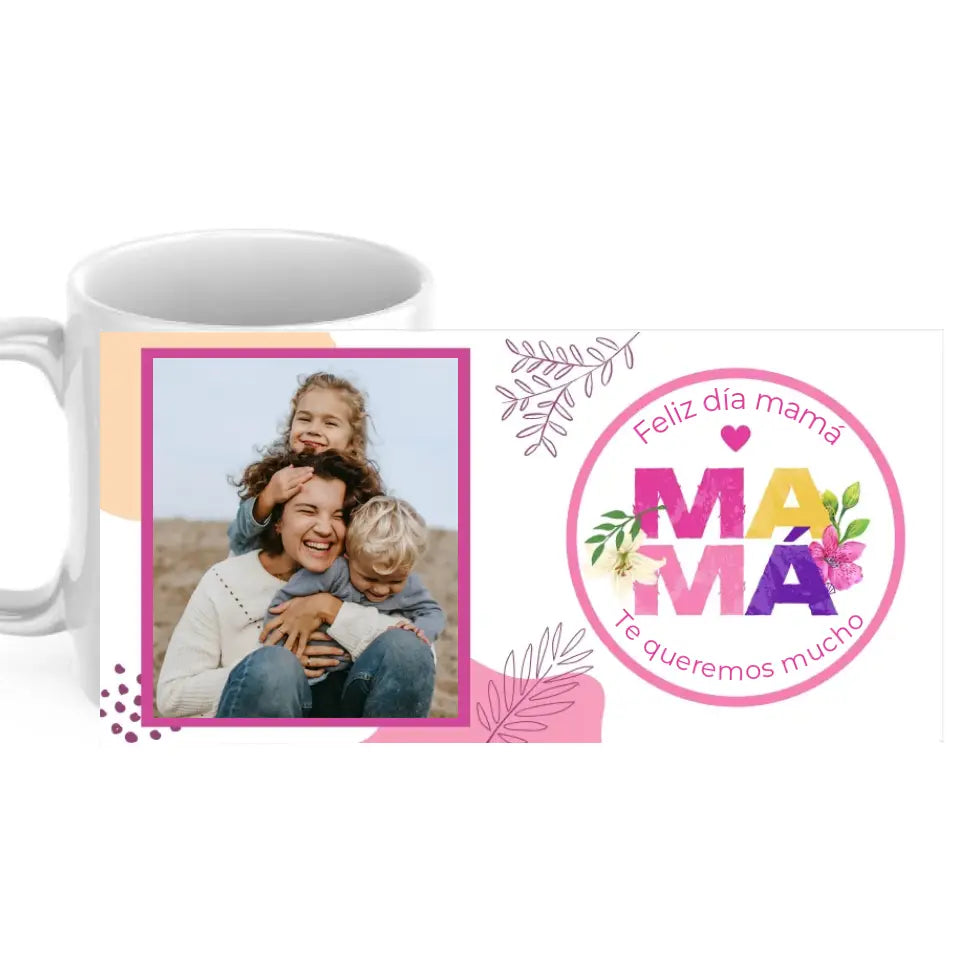 Taza logo mamá con foto y dedicatorias