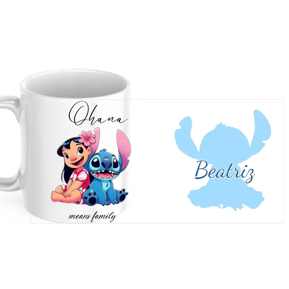 Taza Lilo y Stitch con nombre o dedicatoria