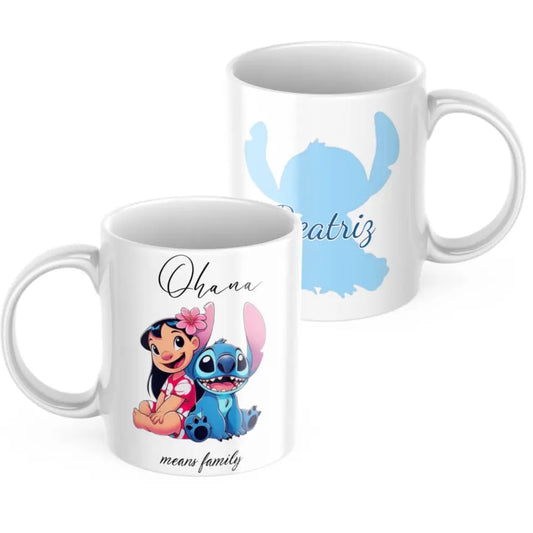 Taza Lilo y Stitch con nombre o dedicatoria