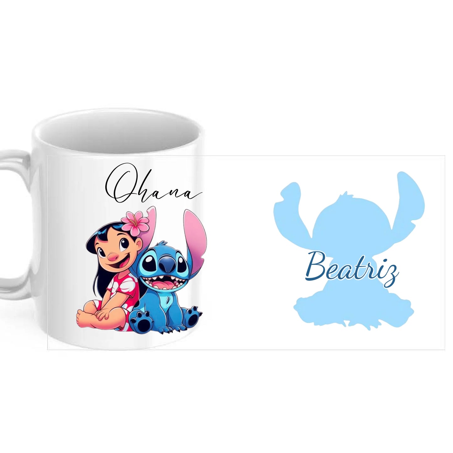 Taza Lilo y Stitch con nombre o dedicatoria