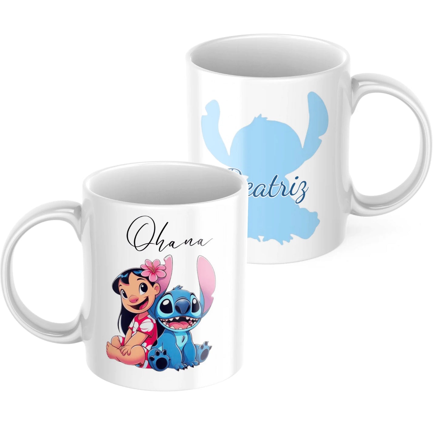 Taza Lilo y Stitch con nombre o dedicatoria
