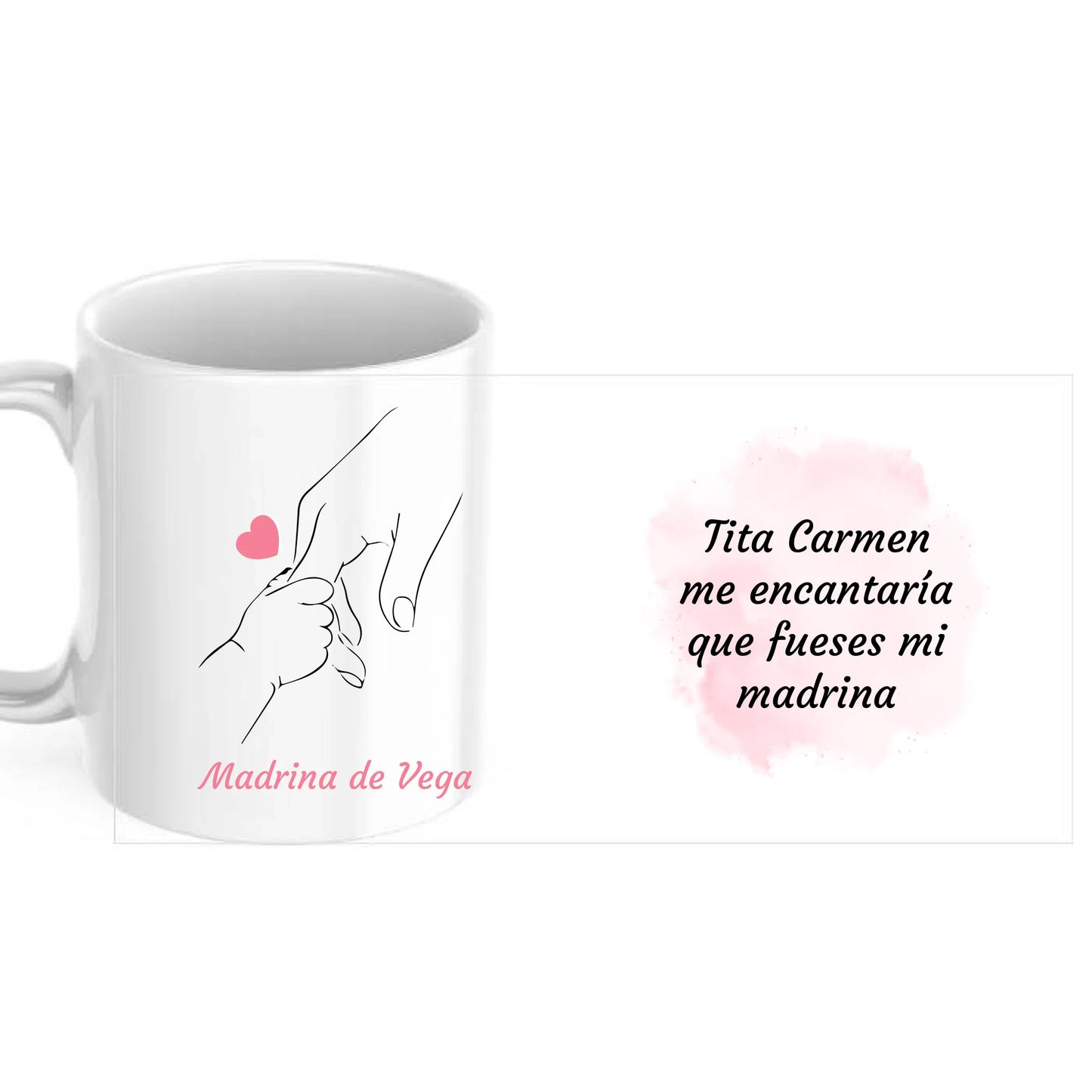 Taza madrina con dedicatoria