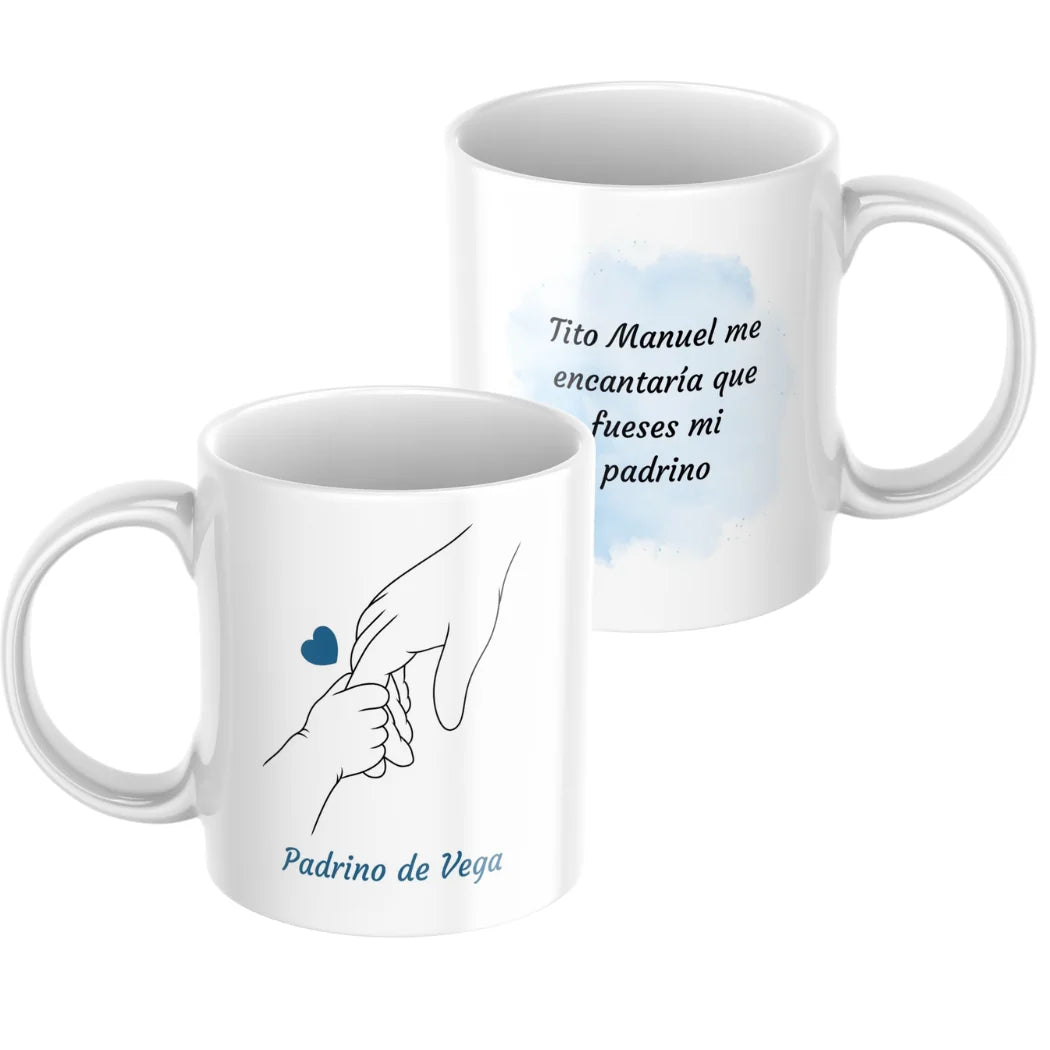 Taza padrino con dedicatoria