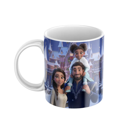 Taza Navideña Frozen Personalizada
