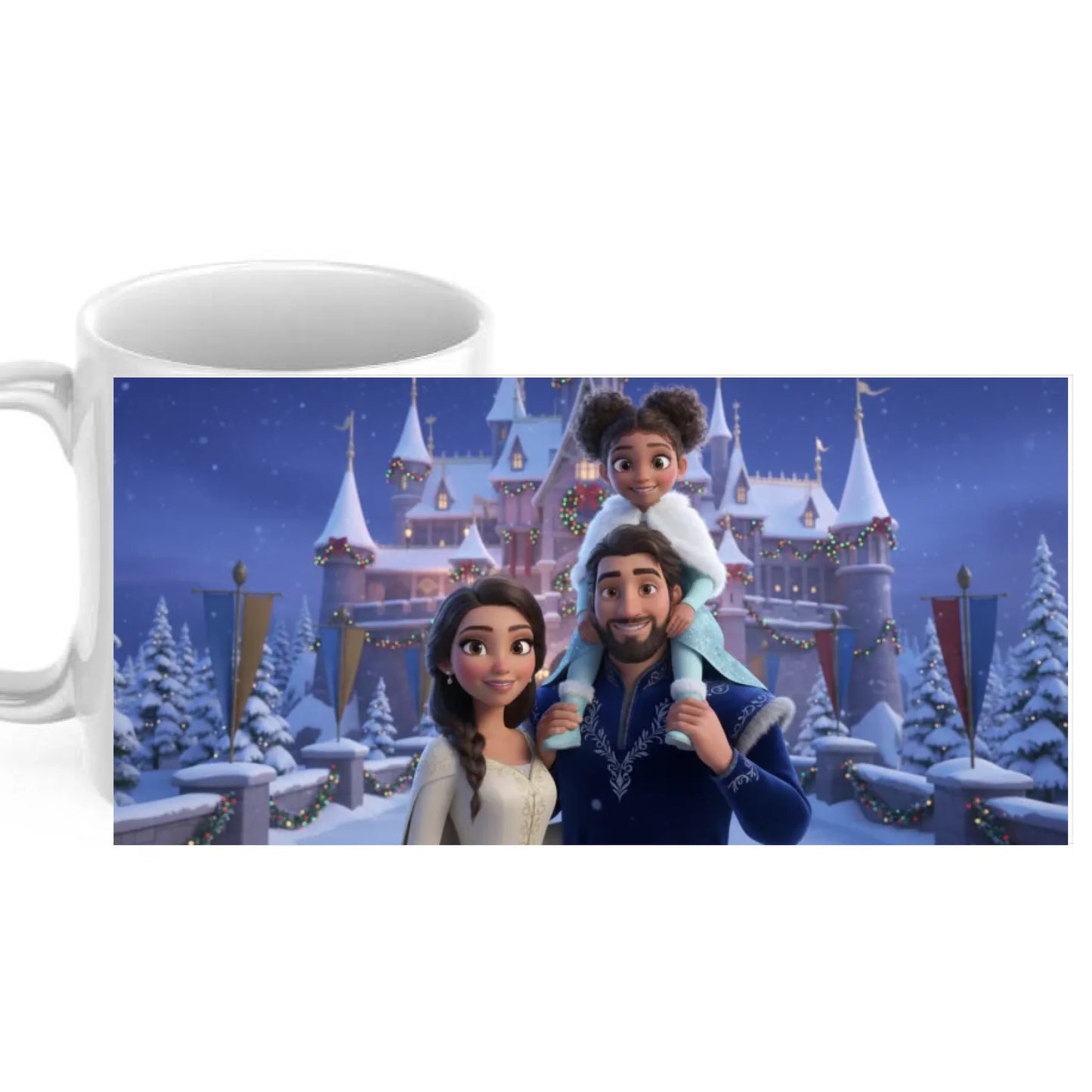 Taza Navideña Frozen Personalizada
