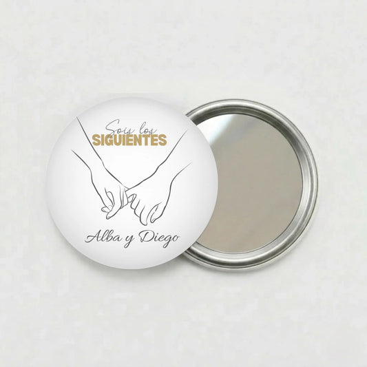 DALL·E 2024-12-12 12.19.55 - A minimalistic, clean template of a round white button badge, centered on a transparent background. The badge is plain white, with subtle shadows to g