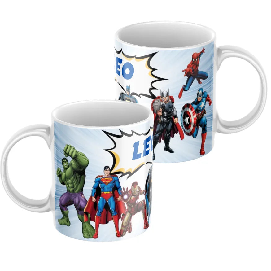 Taza Superhéroes con nombre