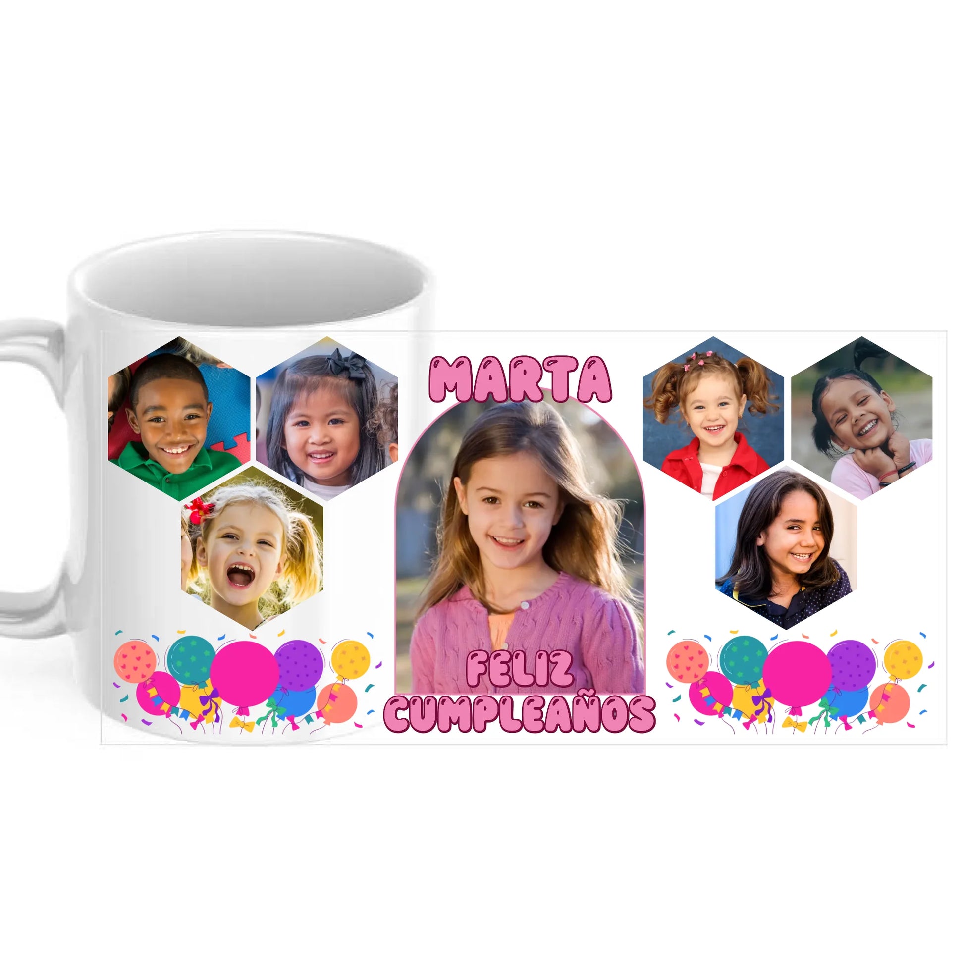 Taza de cerámica personalizada mediante sublimación con diseño a todo color de alta durabilidad