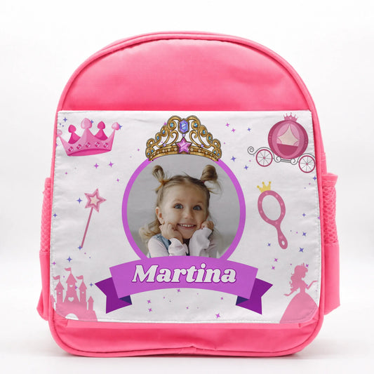 Mochila Infantil Personalizada de Princesas con Foto y Nombre