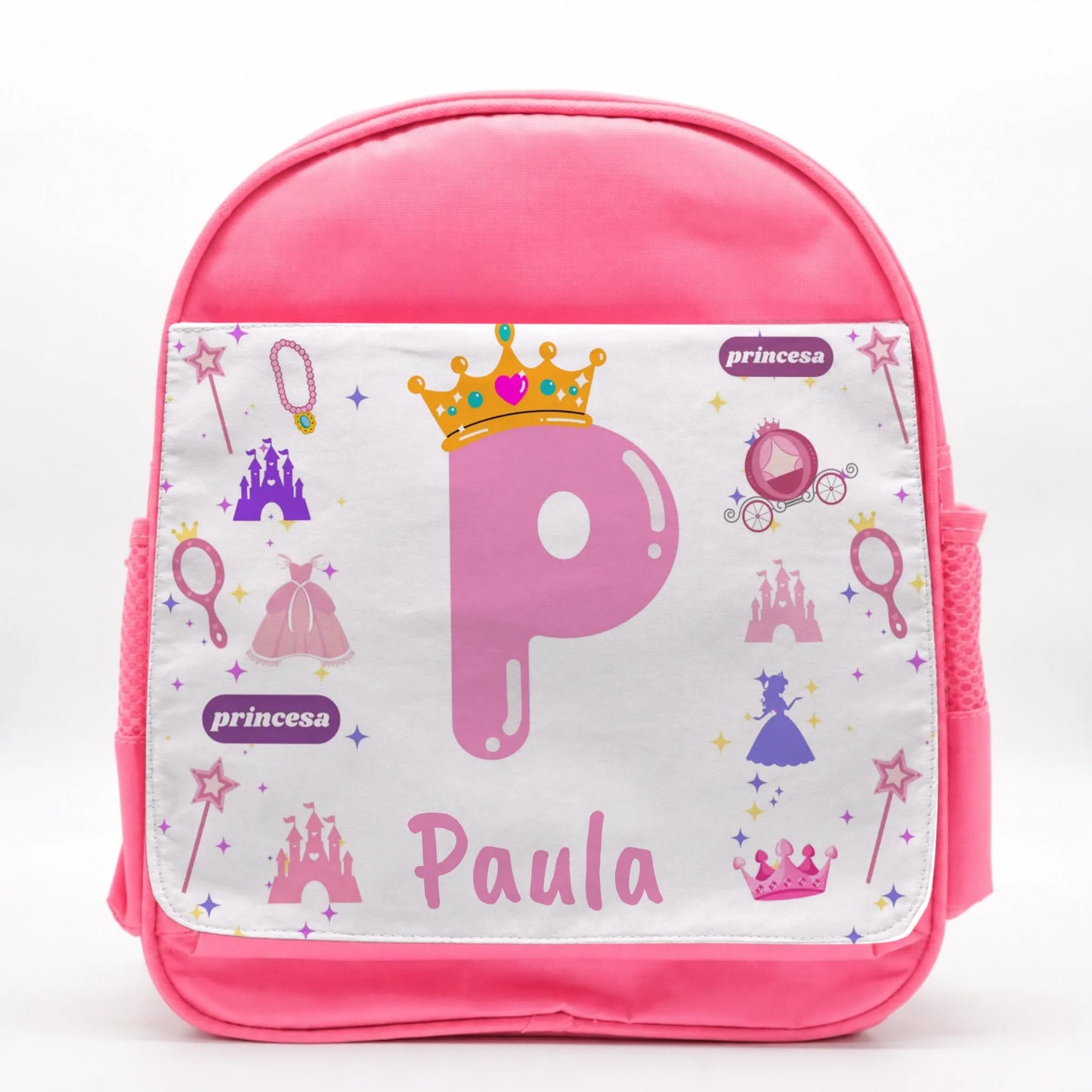 Mochila Infantil Personalizada de Princesas con Inicial y Nombre